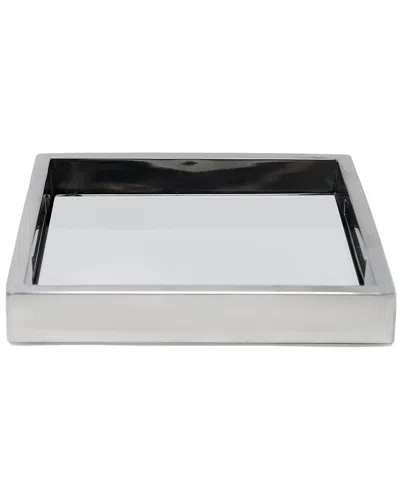 Vivience Square Mirror Tray In Gray