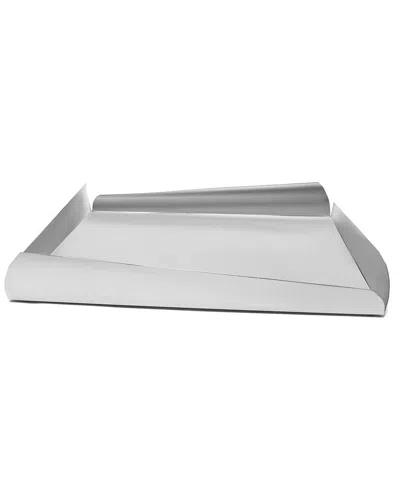 Vivience Stainless Steel Oblong Tray In Silver