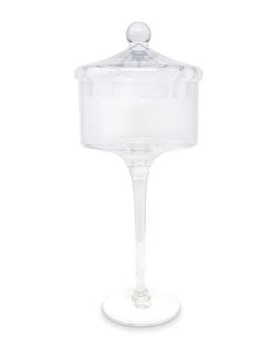 Vivience Stemmed Cookie Jar In Transparent