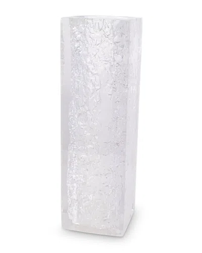 Vivience Textured Design Acrylic Vase In White