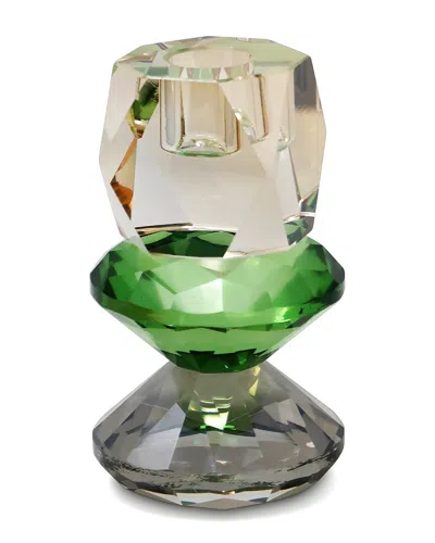 Vivience Tricolored Crystal Candlestick In Multi