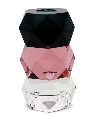 Vivience Tricolored Crystal Candlesticks In Multi
