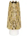 Vivience White Porcelain Vase Gold Design In Gold