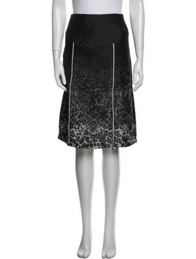 Pre-owned Vivienne Hu Animal Print Knee-length Skirt In Gray