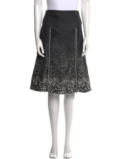 Pre-owned Vivienne Hu Animal Print Knee-length Skirt In Gray