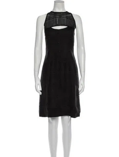 Pre-owned Vivienne Hu Crew Neck Knee-length Dress In Black