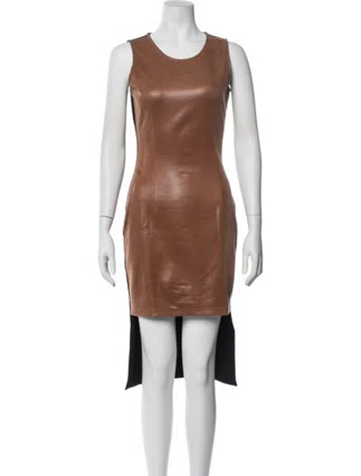 Pre-owned Vivienne Hu Crew Neck Mini Dress W/ Tags In Neutrals