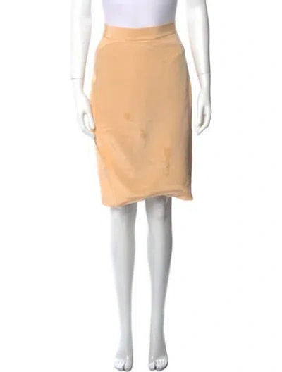 Pre-owned Vivienne Hu Cutout Accent Knee-length Skirt In Neutral