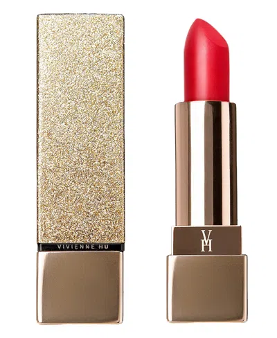 Vivienne Hu Goldsand Shine Lipstick, 0.15 oz In 703 Ruby Red