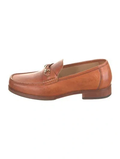 Pre-owned Vivienne Hu Leather Loafers In Orange