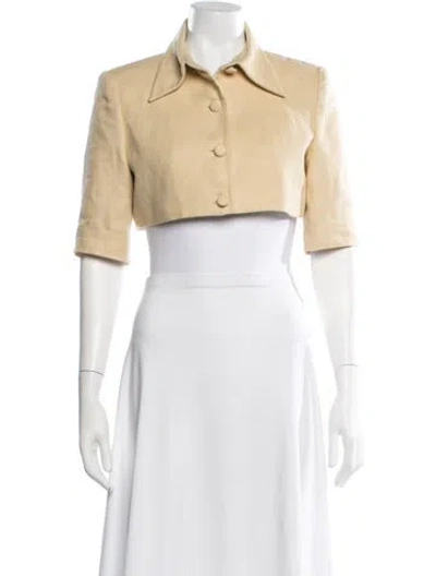 Pre-owned Vivienne Hu Linen Bolero In Yellow