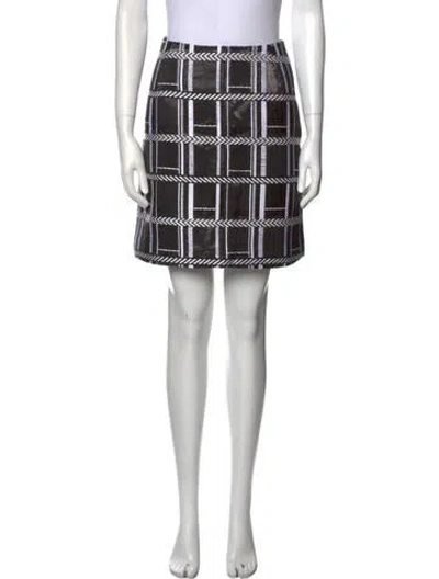 Pre-owned Vivienne Hu Plaid Print Mini Skirt In Black