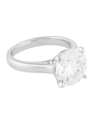 Pre-owned Vivienne Hu Platinum 4.01ct Lab-grown Diamond Engagement Ring In Multicolor