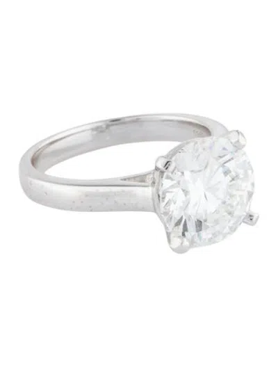 Pre-owned Vivienne Hu Platinum 4.05ct Lab-grown Diamond Solitaire Engagement Ring In Multicolor