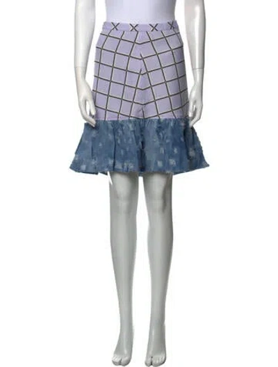 Pre-owned Vivienne Hu Printed Knee-length Skirt In Blue