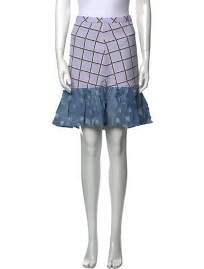 Pre-owned Vivienne Hu Printed Knee-length Skirt In Blue