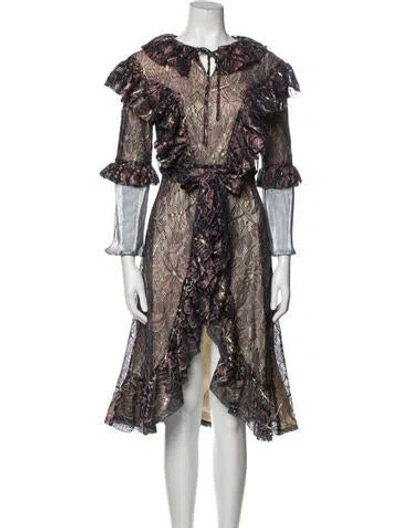 Pre-owned Vivienne Hu Printed Midi Length Dress