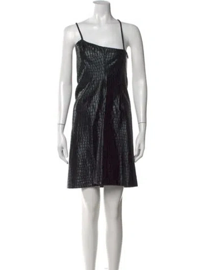 Pre-owned Vivienne Hu Square Neckline Mini Dress In Black
