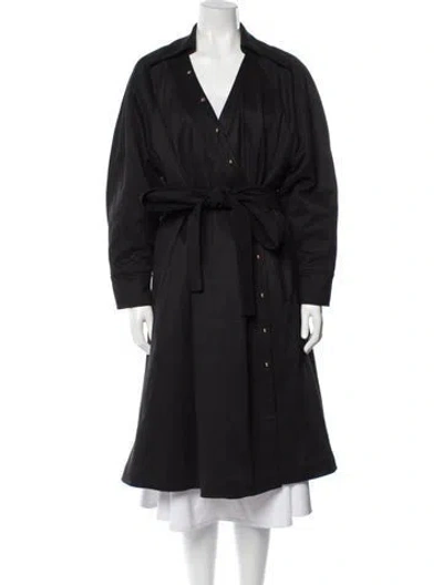Pre-owned Vivienne Hu Trench Coat In Black