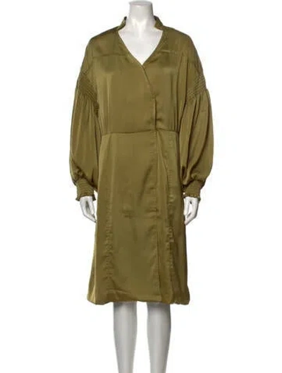 Pre-owned Vivienne Hu V-neck Knee-length Dress In Green