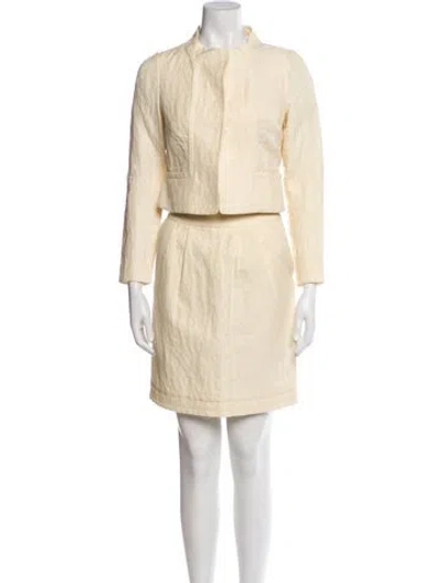 Pre-owned Vivienne Tam 2000's Skirt Suit In Neutral