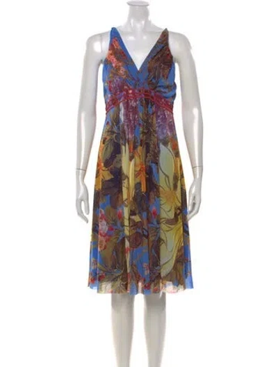 Pre-owned Vivienne Tam 2010's Midi Length Dress In Blue