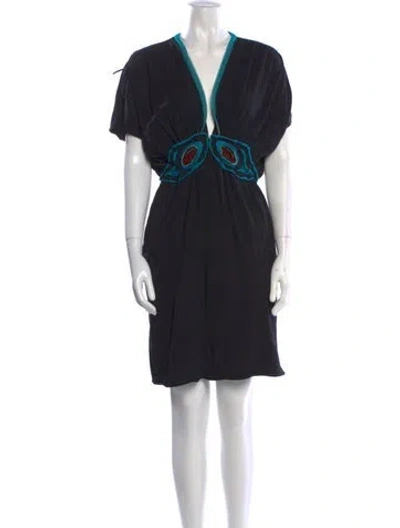 Pre-owned Vivienne Tam 2010's Mini Dress In Multi