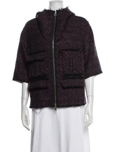 Pre-owned Vivienne Tam 2010's Tweed Jacket In Purple