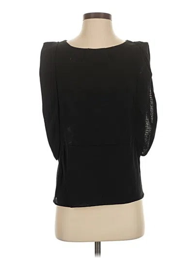 Pre-owned Vivienne Tam 3/4 Sleeve Top Black Boatneck Tops