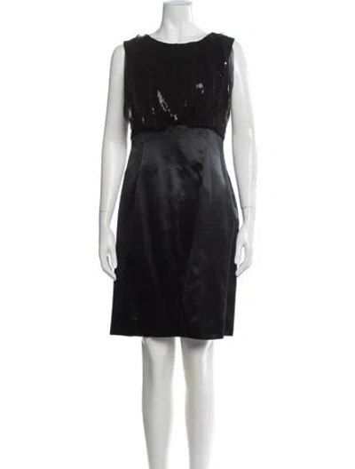 Pre-owned Vivienne Tam Bateau Neckline Knee-length Dress In Gray