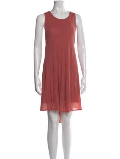 Pre-owned Vivienne Tam Crew Neck Mini Dress In Pink