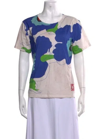 Pre-owned Vivienne Tam Floral Print Crew Neck T-shirt In Multicolor