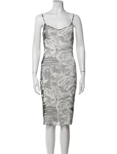 Pre-owned Vivienne Tam Floral Print Knee-length Dress In Multicolor
