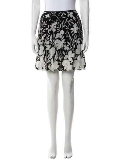 Pre-owned Vivienne Tam Floral Print Knee-length Skirt In White