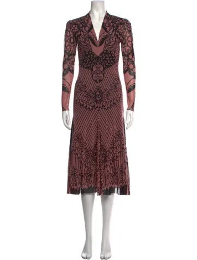 Pre-owned Vivienne Tam Floral Print Midi Length Dress In Multicolor