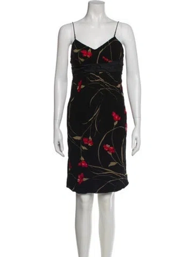 Pre-owned Vivienne Tam Floral Print Mini Dress In Multi
