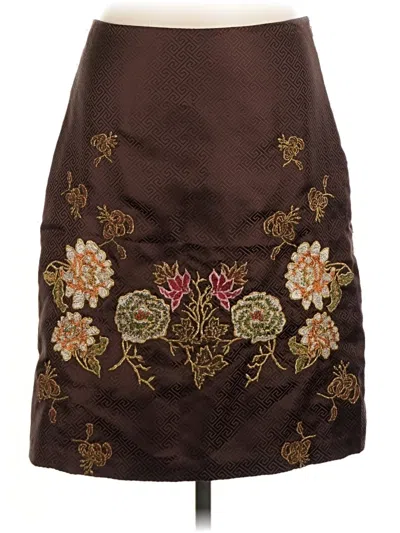 Pre-owned Vivienne Tam Formal Skirt In Brown