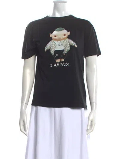 Pre-owned Vivienne Tam Graphic Print Crew Neck T-shirt In Black
