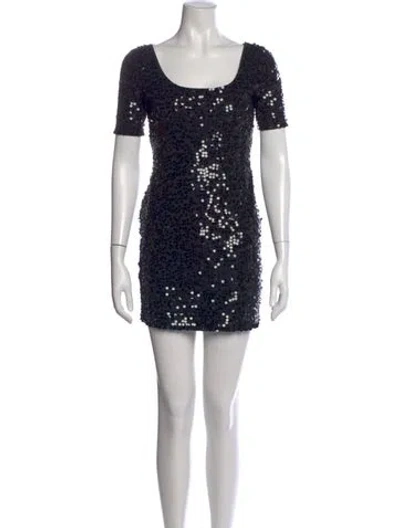 Pre-owned Vivienne Tam Graphic Print Mini Dress In Black
