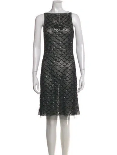 Pre-owned Vivienne Tam Graphic Print Mini Dress In Black