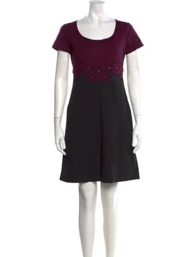 Pre-owned Vivienne Tam Graphic Print Mini Dress In Black