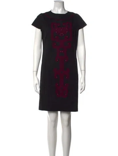 Pre-owned Vivienne Tam Graphic Print Mini Dress In Black