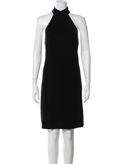 Pre-owned Vivienne Tam Halterneck Knee-length Dress In Black