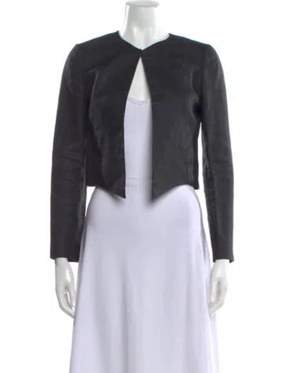 Pre-owned Vivienne Tam Linen Open Front Top In Gray