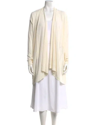Pre-owned Vivienne Tam Linen Open Front Top In Neutral