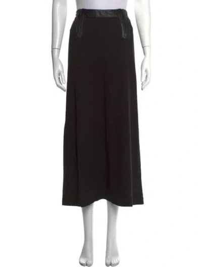 Pre-owned Vivienne Tam Merino Wool Long Skirt In Black/metallic