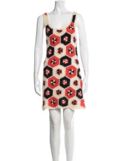 Pre-owned Vivienne Tam Mohair Mini Dress In Multicolor