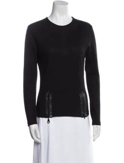 Pre-owned Vivienne Tam Nylon Crew Neck Sweatshirt In Black