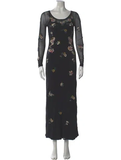 Pre-owned Vivienne Tam Nylon Long Dress In Gray