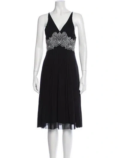 Pre-owned Vivienne Tam Nylon Midi Length Dress In Black